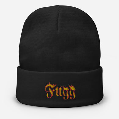Fugg Flames Embroidered Beanie Hat