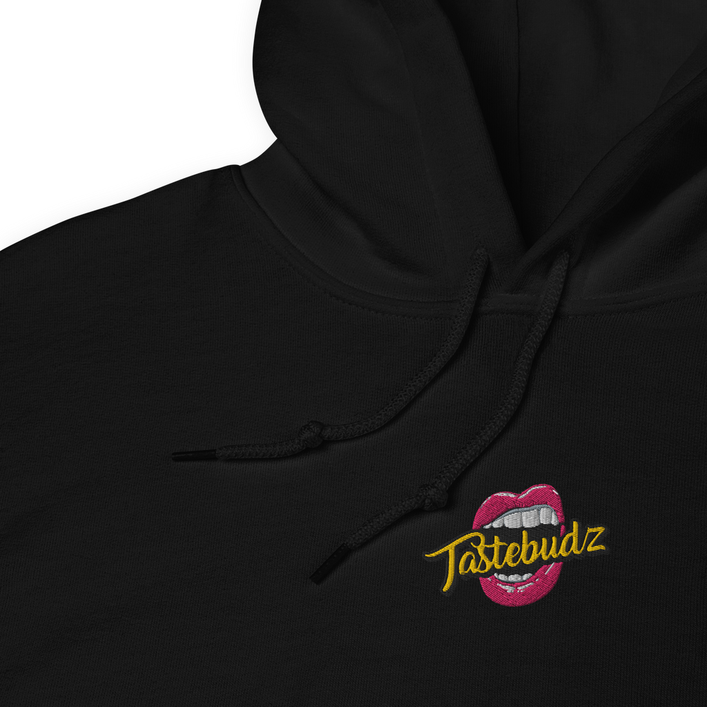 tastebudz hoodie black embroidered logo