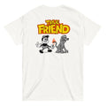 true friends t shirt white back design
