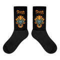 Fugg Flames Dragon Black Crew Socks